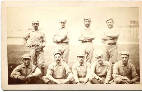 Early Base Ball Team H & Co. With Bib Front Uniforms